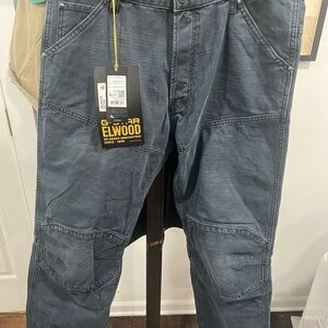 G-Star Elwood 3D Unlimited Denim Jeans 32x32 Duckman Ecru Faded Bornite NWT